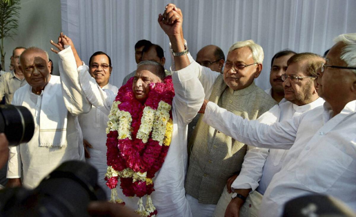 A grand alliance of various parties formed to fend off BJP onslaught